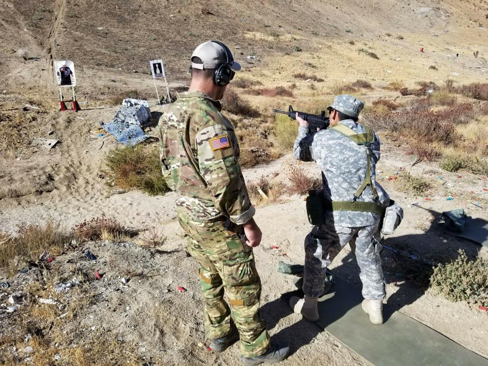 Explorers receiving marksmanship and weapons safety instruction at the rifle range